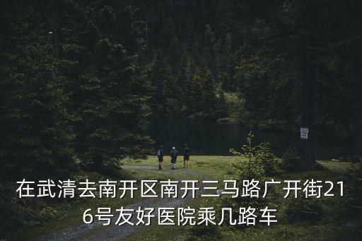 在武清去南開(kāi)區(qū)南開(kāi)三馬路廣開(kāi)街216號(hào)友好醫(yī)院乘幾路車