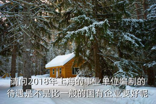 請問2018年上海的事業(yè)單位編制的待遇是不是比一般的國有企業(yè)要好呢