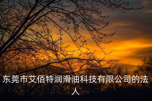 東莞市艾佰特潤滑油科技有限公司的法人
