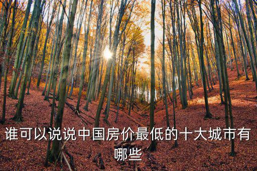 誰可以說說中國房價(jià)最低的十大城市有哪些