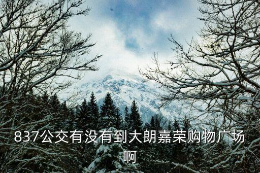 837公交有沒有到大朗嘉榮購物廣場啊