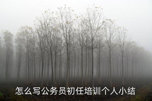 怎么寫公務員初任培訓個人小結
