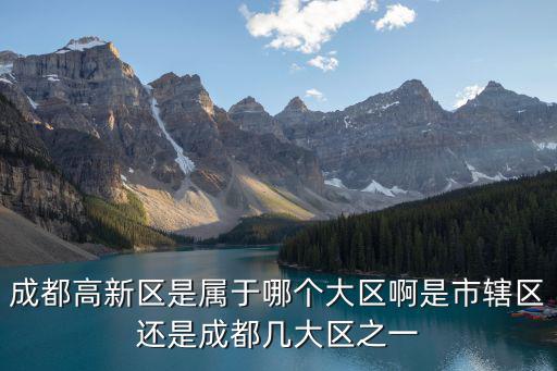 成都高新區是屬于哪個大區啊是市轄區還是成都幾大區之一