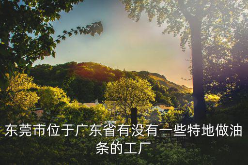東莞市位于廣東省有沒(méi)有一些特地做油條的工廠
