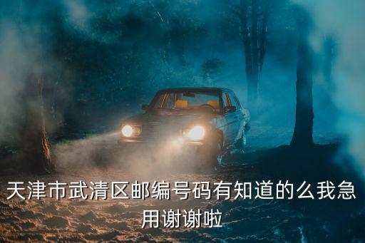 天津市武清區郵編號碼有知道的么我急用謝謝啦