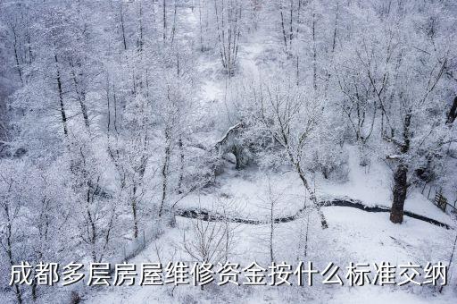 成都多層房屋維修資金按什么標準交納