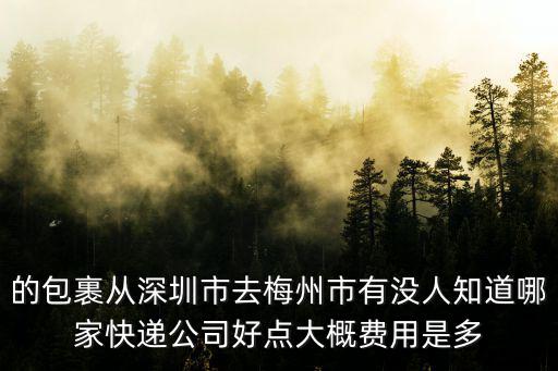 的包裹從深圳市去梅州市有沒人知道哪家快遞公司好點大概費用是多