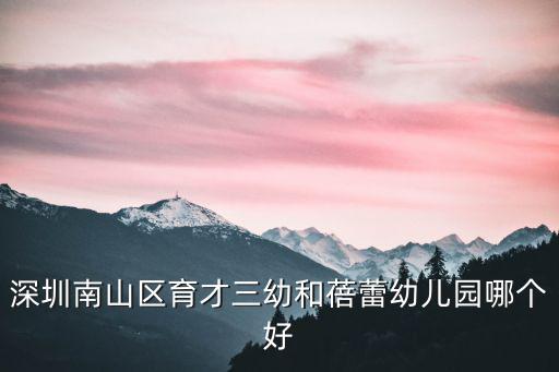 深圳南山區(qū)育才三幼和蓓蕾幼兒園哪個(gè)好