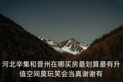 河北辛集和晉州在哪買房最劃算最有升值空間莫玩笑會當真謝謝有