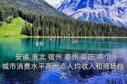 安徽 淮北 宿州 亳州 阜陽 哪個城市消費水平高一點人均收入和商場檔次