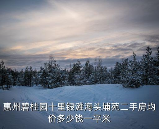惠州碧桂園十里銀灘海頭埔苑二手房均價(jià)多少錢一平米