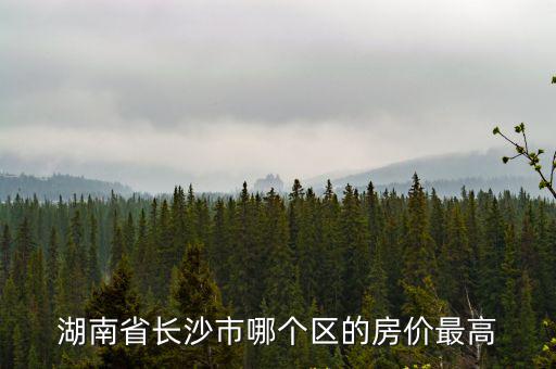 湖南省長沙市哪個區(qū)的房價最高
