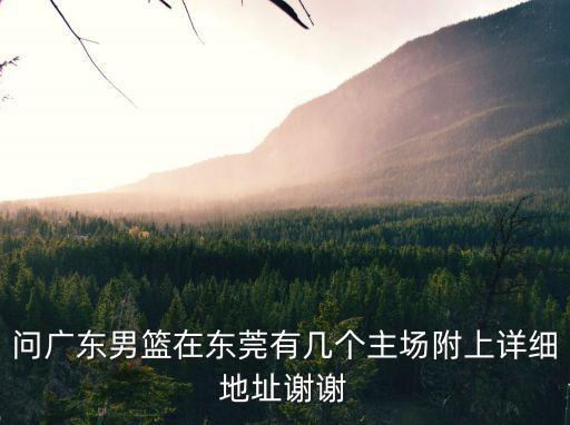 問廣東男籃在東莞有幾個主場附上詳細地址謝謝