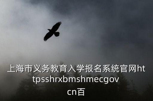 上海市義務(wù)教育入學(xué)報(bào)名系統(tǒng)官網(wǎng)httpsshrxbmshmecgovcn百