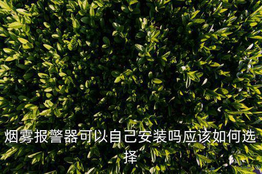 煙霧報警器可以自己安裝嗎應該如何選擇