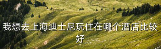 我想去上海迪士尼玩住在哪個酒店比較好