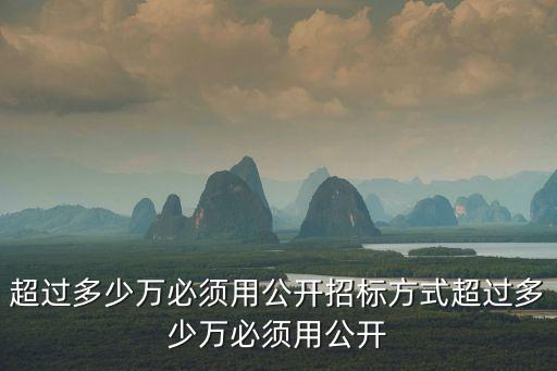 上海市2018集中采購目錄，超過多少萬必須用公開招標方式超過多少萬必須用公開