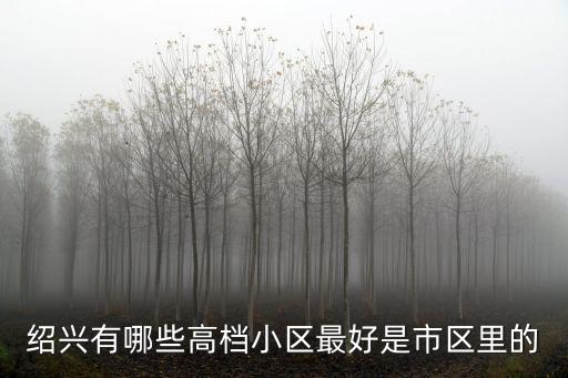 紹興有哪些高檔小區(qū)最好是市區(qū)里的