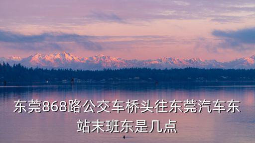 東莞868路公交車橋頭往東莞汽車東站末班東是幾點