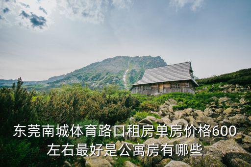 東莞南城體育路口租房單房價格600左右最好是公寓房有哪些