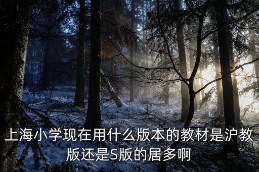 上海市小學課本是哪個版本，上海中小學教材現在用的是哪個版本的牛津版還是新世紀版的  搜