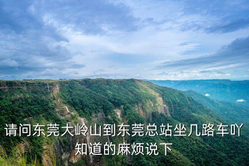 請問東莞大嶺山到東莞總站坐幾路車吖知道的麻煩說下