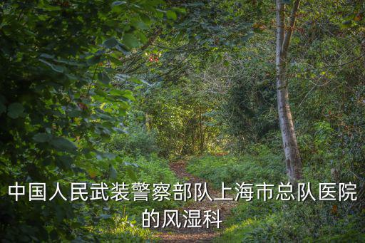 中國人民武裝警察部隊上海市總隊醫(yī)院的風(fēng)濕科
