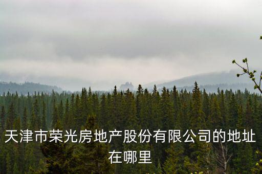 天津市榮光房地產(chǎn)股份有限公司的地址在哪里