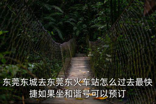 東莞東城去東莞東火車站怎么過去最快捷如果坐和諧號可以預訂