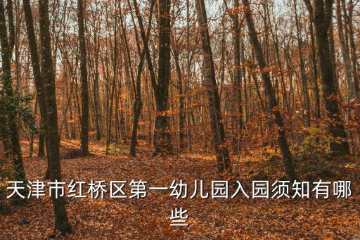 天津市紅橋區第一幼兒園入園須知有哪些
