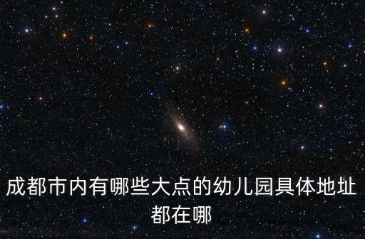 成都市內有哪些大點的幼兒園具體地址都在哪