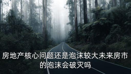 房地產核心問題還是泡沫較大未來房市的泡沫會破滅嗎