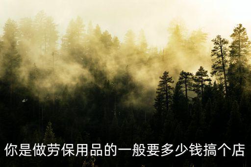 你是做勞保用品的一般要多少錢搞個(gè)店