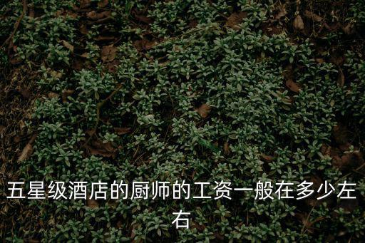 五星級酒店的廚師的工資一般在多少左右