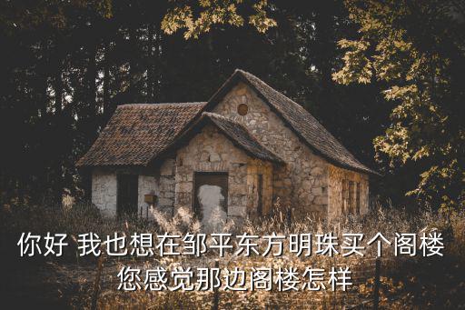 你好 我也想在鄒平東方明珠買個閣樓 您感覺那邊閣樓怎樣
