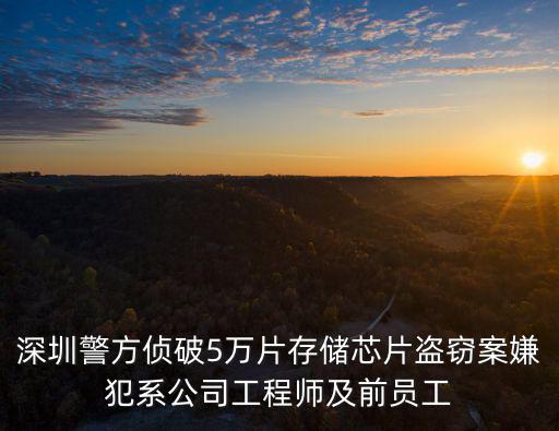 深圳警方偵破5萬片存儲芯片盜竊案嫌犯系公司工程師及前員工