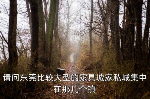 請問東莞比較大型的家具城家私城集中在那幾個鎮