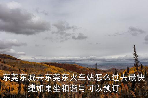 東莞東城去東莞東火車站怎么過去最快捷如果坐和諧號可以預(yù)訂