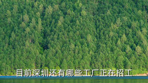 目前深圳還有哪些工廠正在招工