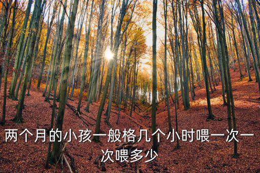兩個月的小孩一般格幾個小時喂一次一次喂多少