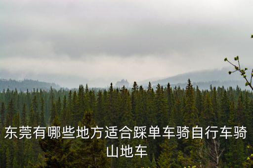 東莞有哪些地方適合踩單車騎自行車騎山地車