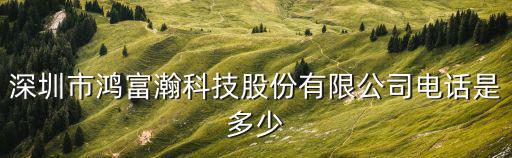 深圳市鴻富瀚科技股份有限公司電話是多少
