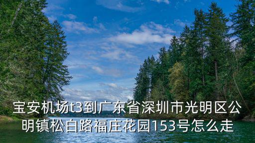 寶安機場t3到廣東省深圳市光明區公明鎮松白路福莊花園153號怎么走