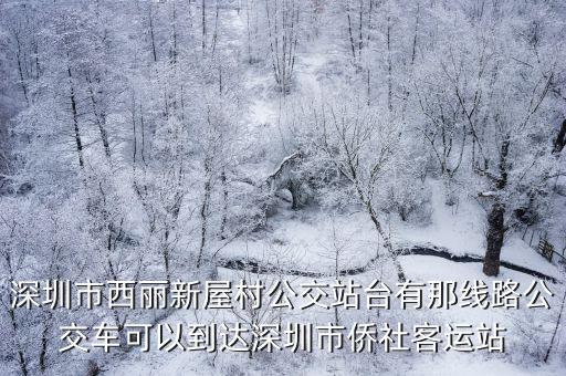 深圳市西麗新屋村公交站臺(tái)有那線路公交車(chē)可以到達(dá)深圳市僑社客運(yùn)站