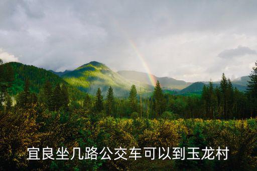 宜良坐幾路公交車可以到玉龍村