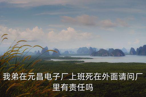 我弟在元昌電子廠上班死在外面請問廠里有責任嗎