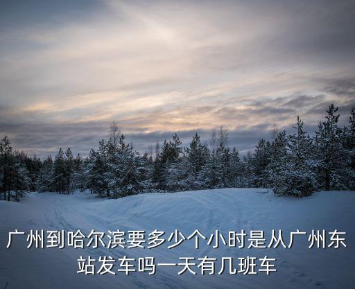 廣州到哈爾濱行程，廣州到哈爾濱要多少個小時是從廣州東站發車嗎一天有幾班車