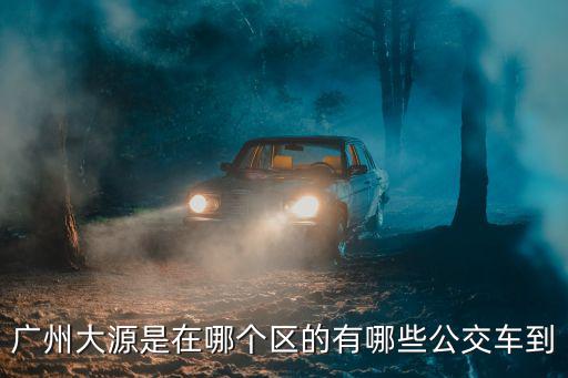 廣州大源是在哪個區的有哪些公交車到