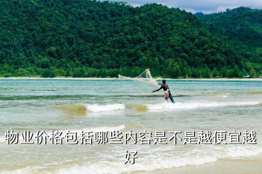 物業價格包括哪些內容是不是越便宜越好