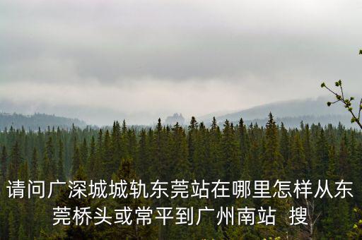 請問廣深城城軌東莞站在哪里怎樣從東莞橋頭或常平到廣州南站  搜
